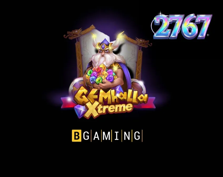 Captura de tela do jogo Gemhalla Xtreme, mostrando Thor e símbolos nórdicos em uma grade vibrante, otimizada para dispositivos móveis.